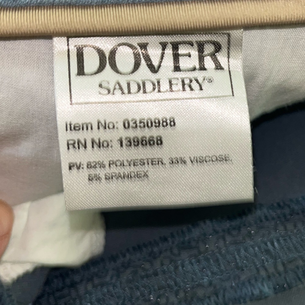 Dover Saddlery Gray, Blue and Brown Women's Riding Pants Breeches - Picture 9 of 14